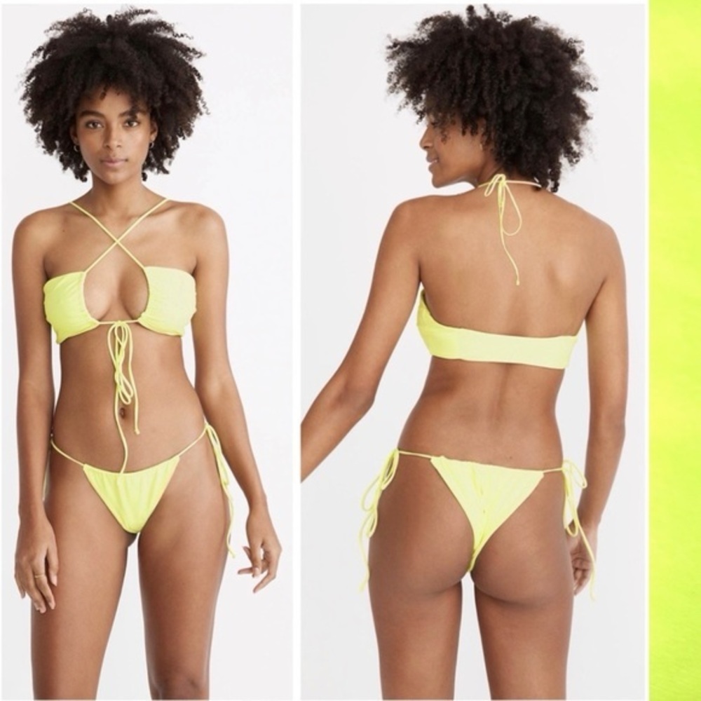 Betty Jade Neon Green Convertible Swim String Bikini Set